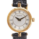 グッチ ベルト(社外品) 腕時計 2040L クオーツ シルバー文字盤 メッキ レザー レディース GUCCI 【中古】